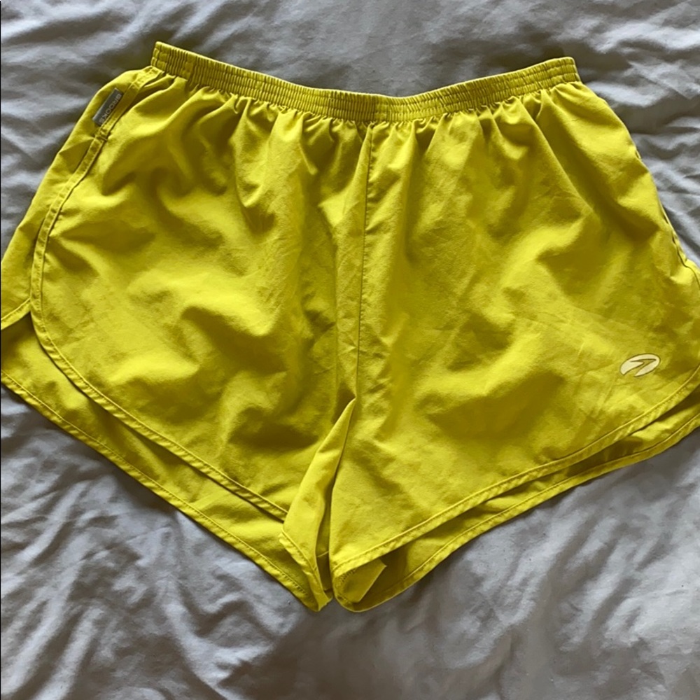 BROOKS Mustard Yellow/Green Tint Colored Shorts
